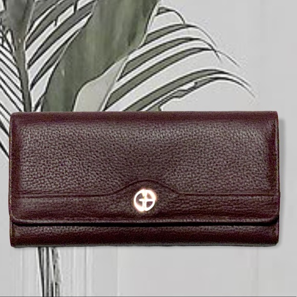 Giani Bernini Handbags - LEATHER Giani Bernini Reddish Brown Wallet NWOT